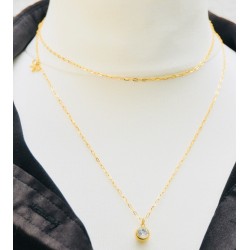 gold steel necklace